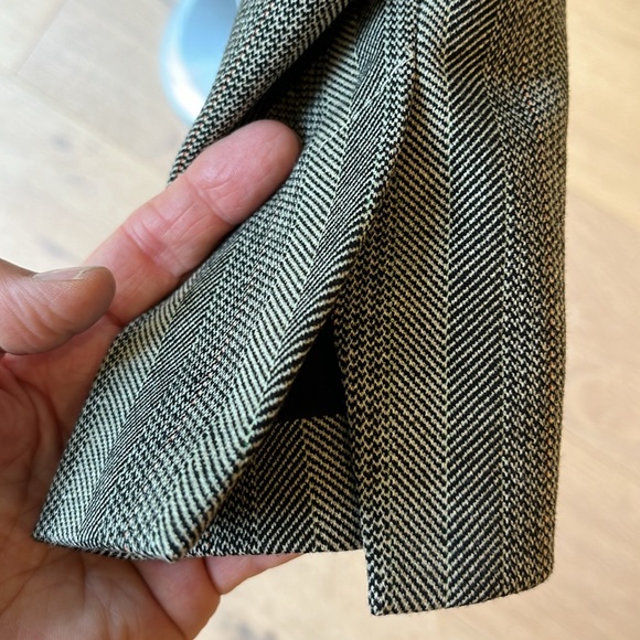 EUC Danielle Bernstein longer belted single button plaid lined jacket - Picture 8 of 16